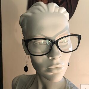 Kate Spade Women’s Black & Nude/Gold Demi/F Full Rim Rectangular Optical Frame